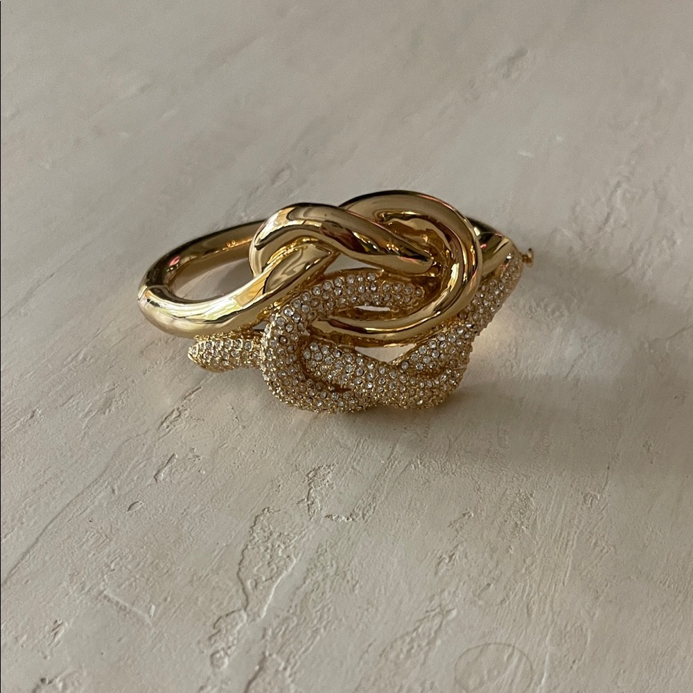 Rachel Zoe Elegant Gold Knot Bracelet